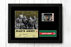 Dad's Army Signed  Film Cell Display Stunning Gift Memorabilia + COA