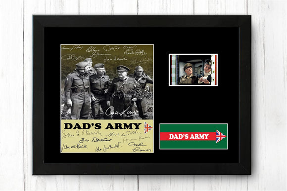 Dad's Army Signed  Film Cell Display Stunning Gift Memorabilia + COA