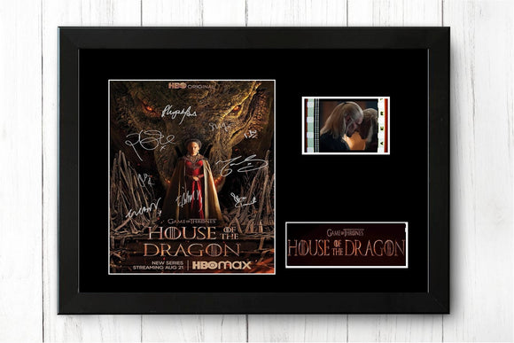 House of the Dragon 35mm Framed Film Cell Display Signed