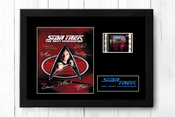 Star Trek The Next Generation 35mm Framed Film Cell Display Signed