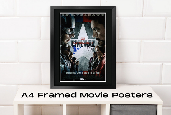 Captain America: Civil War - Autographed A4 Movie Poster
