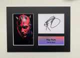 Ray Park as Darth Maul A4 Autographed Display