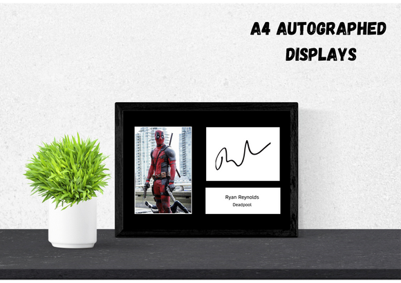 Ryan Reynolds as Deadpool A4 Autographed Display