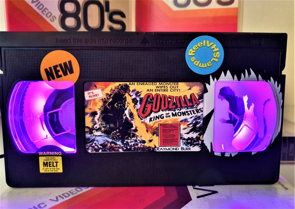 Godzilla Retro VHS Lamp With Art Work