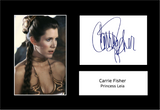 Carrie Fisher as Princess Leia A4 Autographed Display