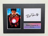 Robert Downey Jr as Iron Man A4 Autographed Display