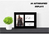 Chris Hemsworth as Thor  A4 Autographed Display