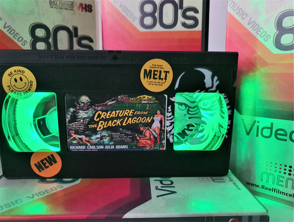 Creature From The Black Lagoon Retro VHS Lamp With Art Work