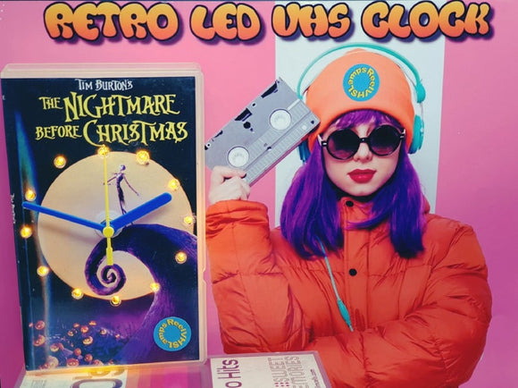 The Nightmare Before Christmas Retro Original Backlit LED VHS Clock