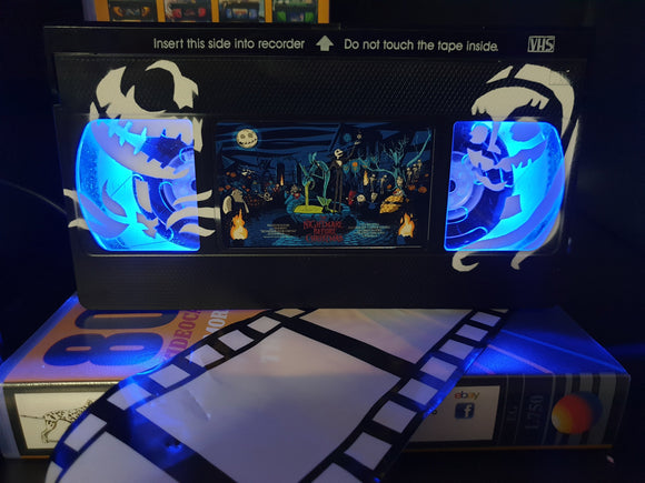 The Nightmare Before Christmas Retro VHS Lamp With Art work