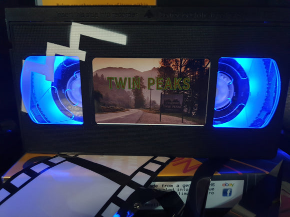 Twin Peaks Retro VHS Lamp with Art Work