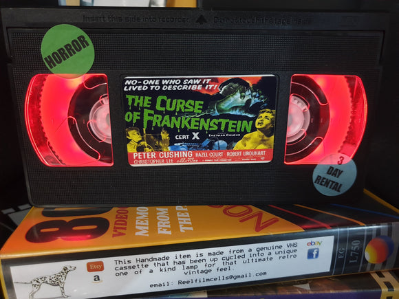 The Curse of Frankenstein Retro VHS Lamp