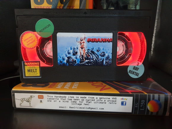 Piranha Horror Retro VHS Lamp
