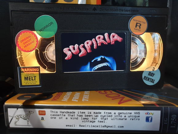 Suspiria Horror Retro VHS Lamp
