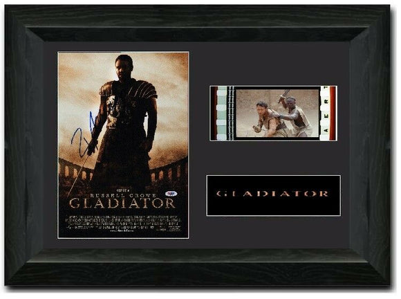 Gladiator 35mm Framed Film Cell Display Signed