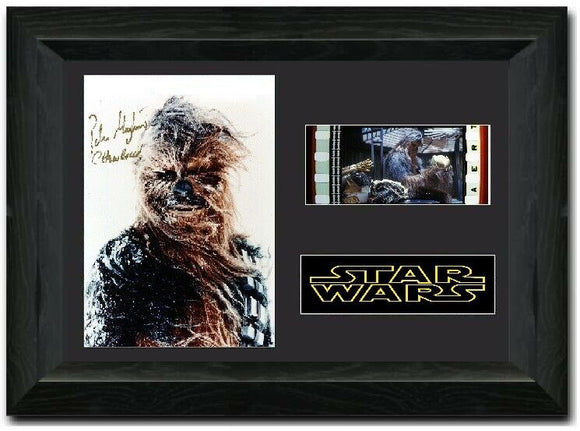 Stat Wars Chewbacca 35mm Framed Film Cell Display Signed