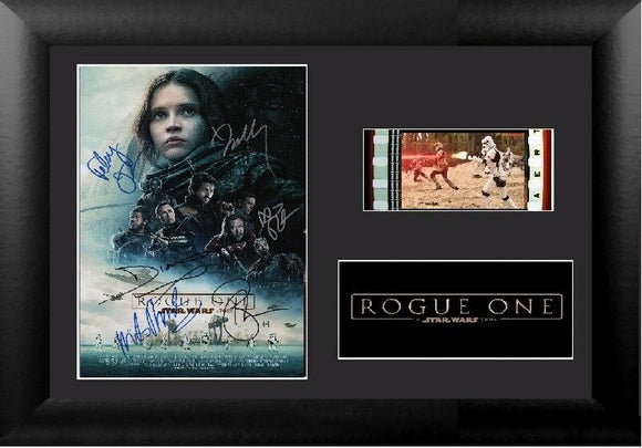 Rogue One (2016) 35mm Framed Film Cell Display Cast Signed