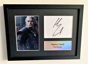 Henry Cavil as The Witcher A4 Autographed Display